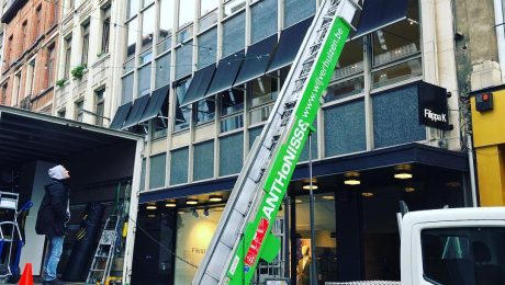 Day 2 of 4: Office removal Antwerp City #amlbvba #verhuizen #ladderlift #anthonissen #kantoorverhuizing